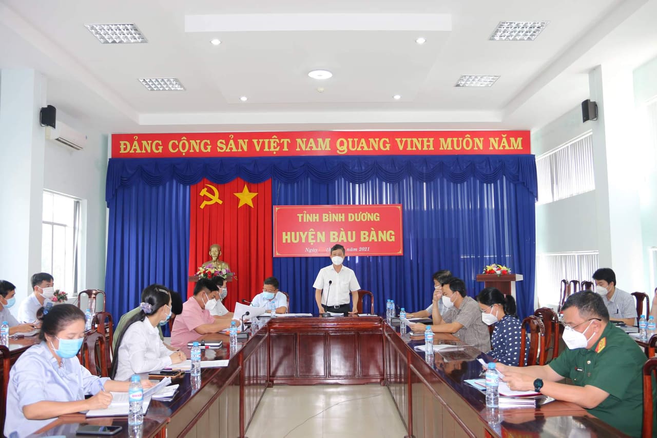 Ông Võ Văn Minh - Chủ tịch UBND tỉnh phát biểu tại buổi kiểm tra. Ảnh Hoàng Tú