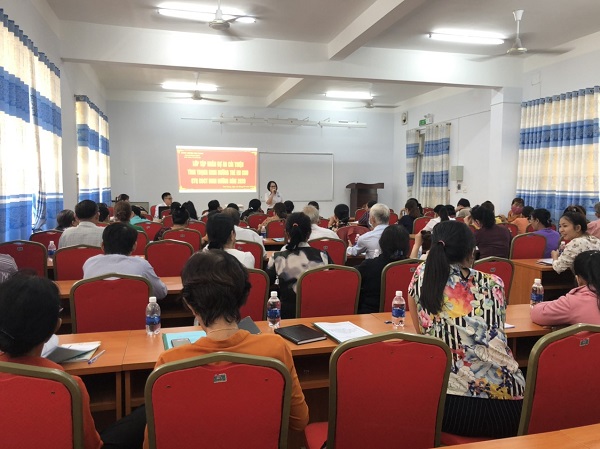Trung tâm Y tế huyện Bàu Bàng tổ chức tập huấn dự án cải thiện tình trạng dinh dưỡng trẻ em năm 2020