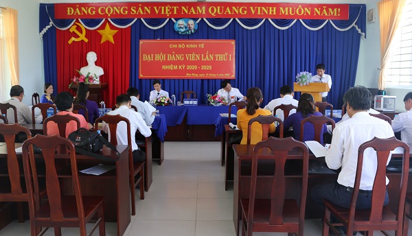 Chi bộ Kinh tế huyện Bàu Bàng tổ chức Đại hội Đảng viên lần thứ I, nhiệm kỳ 2020 – 2025