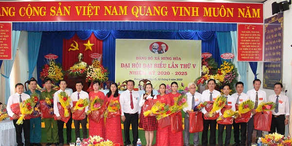 Xã Hưng Hòa tổ chức thành công Đại hội đại biểu đảng bộ xã lần thư V, nhiệm kỳ 2020-2025