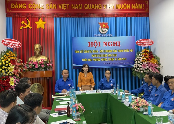 Huyện Đoàn Bàu Bàng tổ chức Hội nghị tổng kết công tác Đoàn và phong trào thanh thiếu nhi huyện Bàu Bàng năm 2020