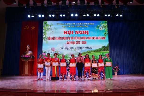 Hội thể dục Dưỡng sinh huyện Bàu Bàng tổ chức Hội nghị tổng kết 05 năm công tác hoạt động hội