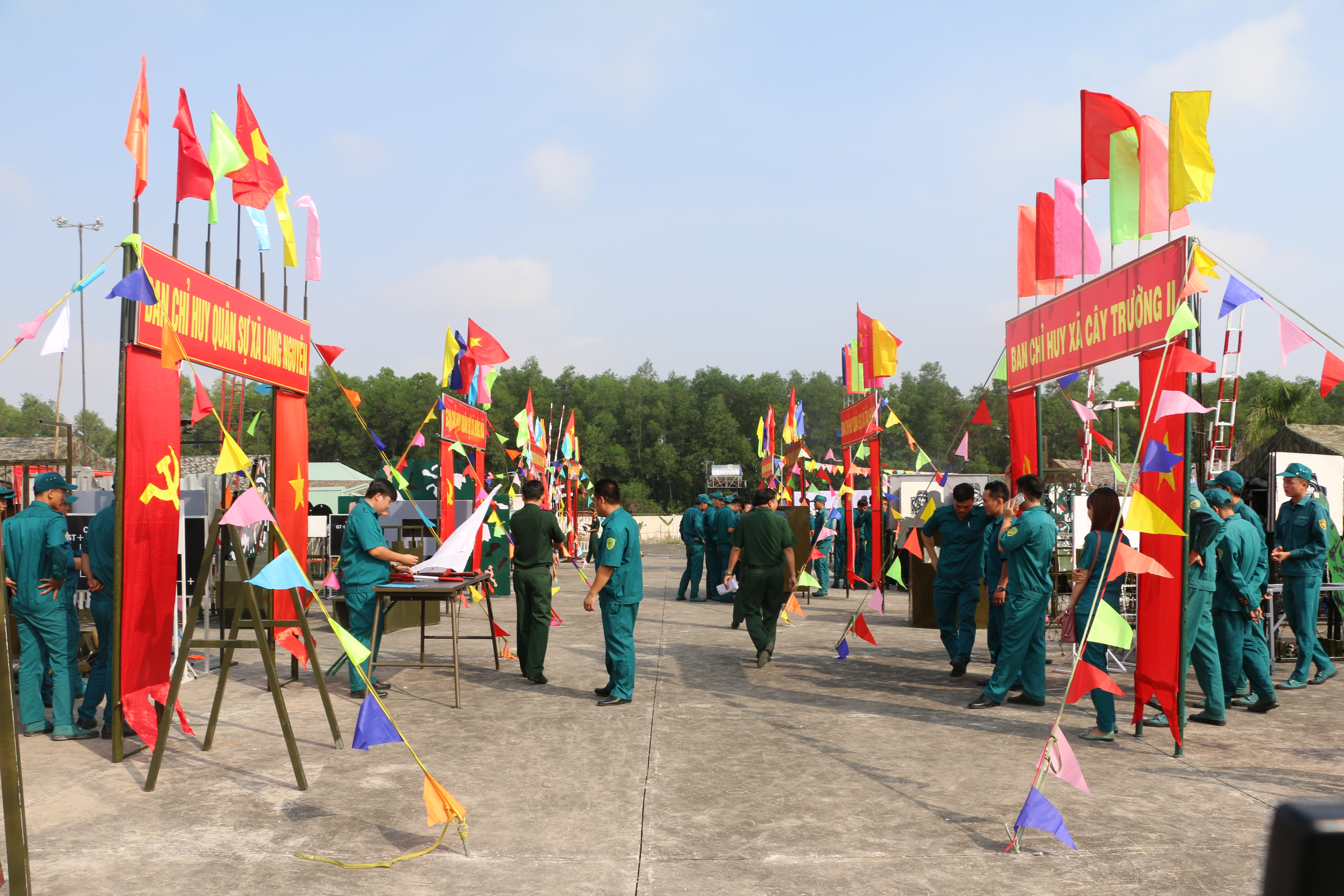 Ban CHQS huyện Bàu Bàng khai mạc Hội thi sáng kiến, cải tiến mô hình, học cụ huấn luyện