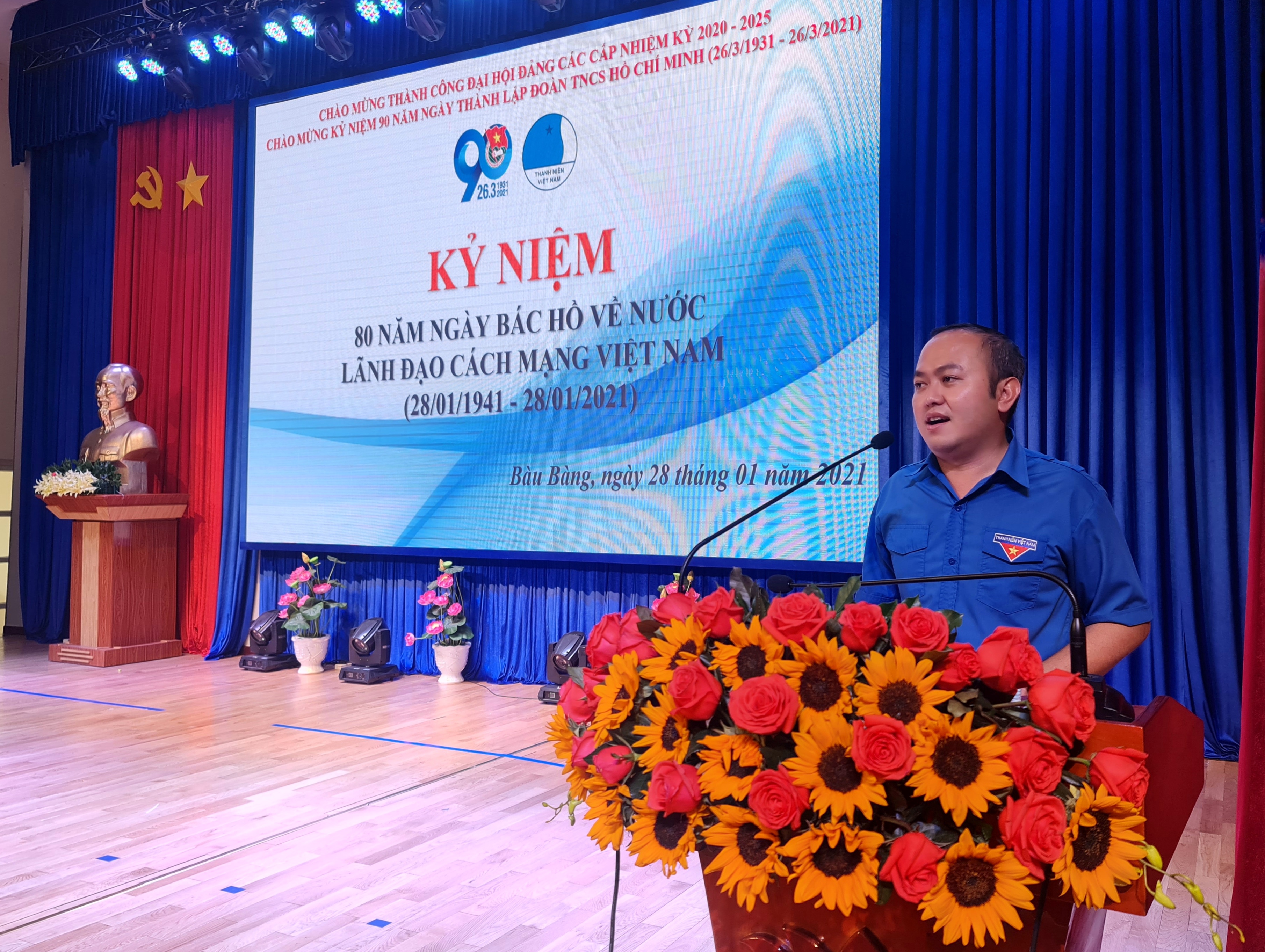 Huyện đoàn Bàu Bàng tổ chức kỷ niệm 80 năm ngày Bác Hồ về nước trực tiếp lãnh đạo cách mạng Việt Nam (28/1/1941 – 28/1/2021)