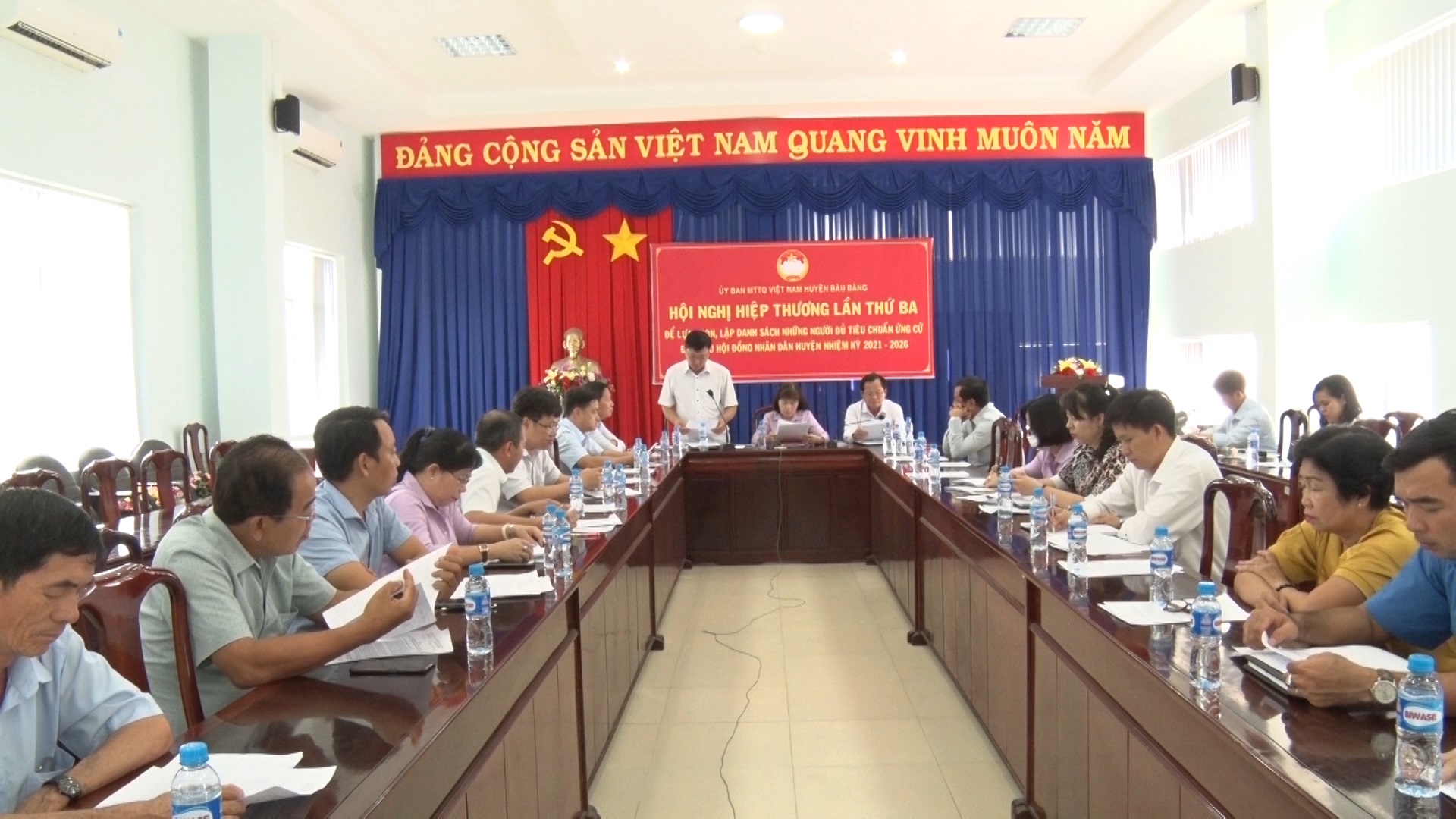 Huyện Bàu Bàng tổ chức hội nghị hiệp thương lần thứ 3 lập danh sách chính thức người ứng cử đại biểu HĐND huyện, nhiệm kỳ 2021 – 2026
