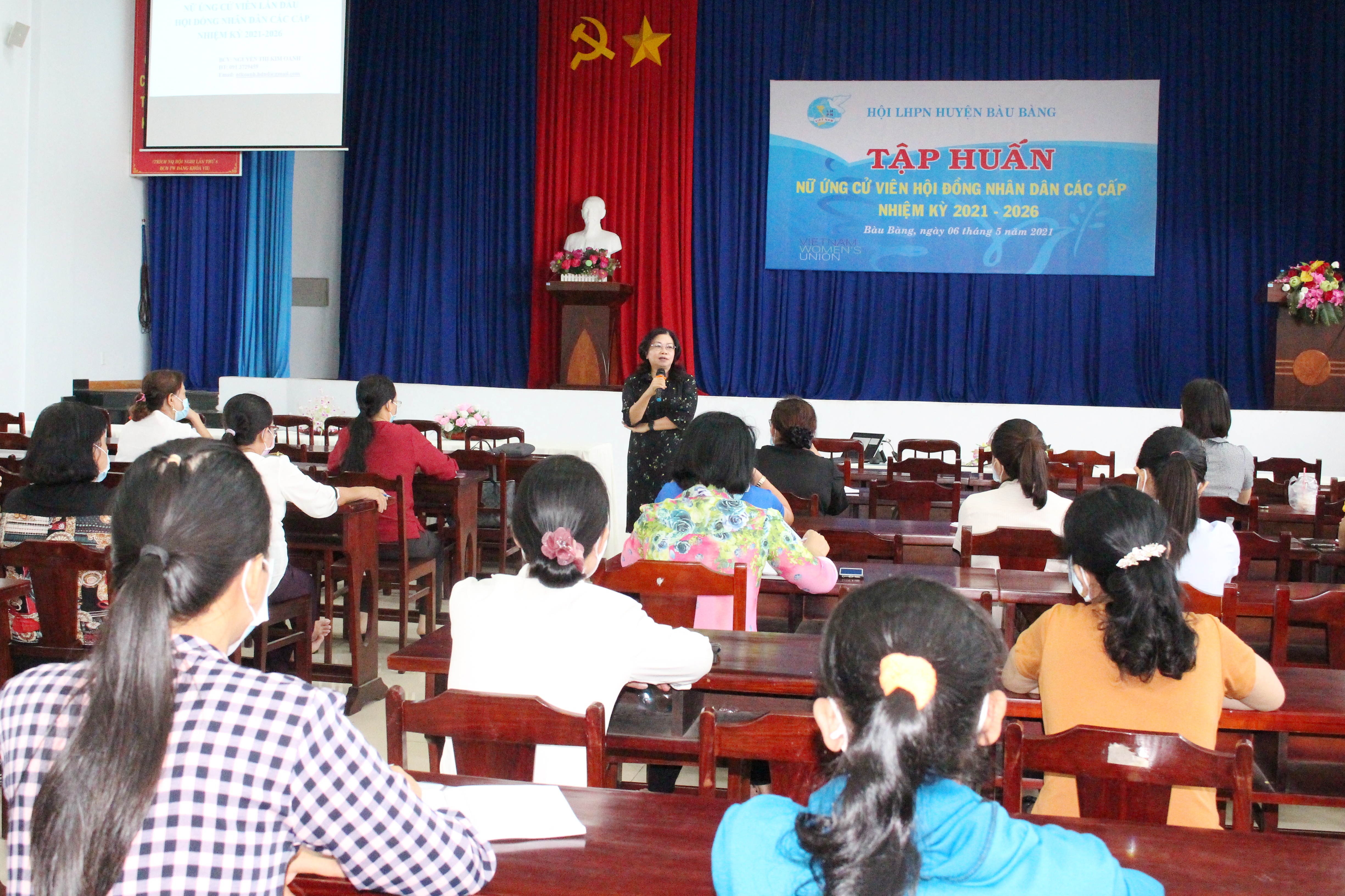 Hội LHPN huyện Bàu Bàng tổ chức tập huấn nữ ứng cử lần đầu ứng cử Hội đồng nhân dân cấp huyện, cấp cơ sở