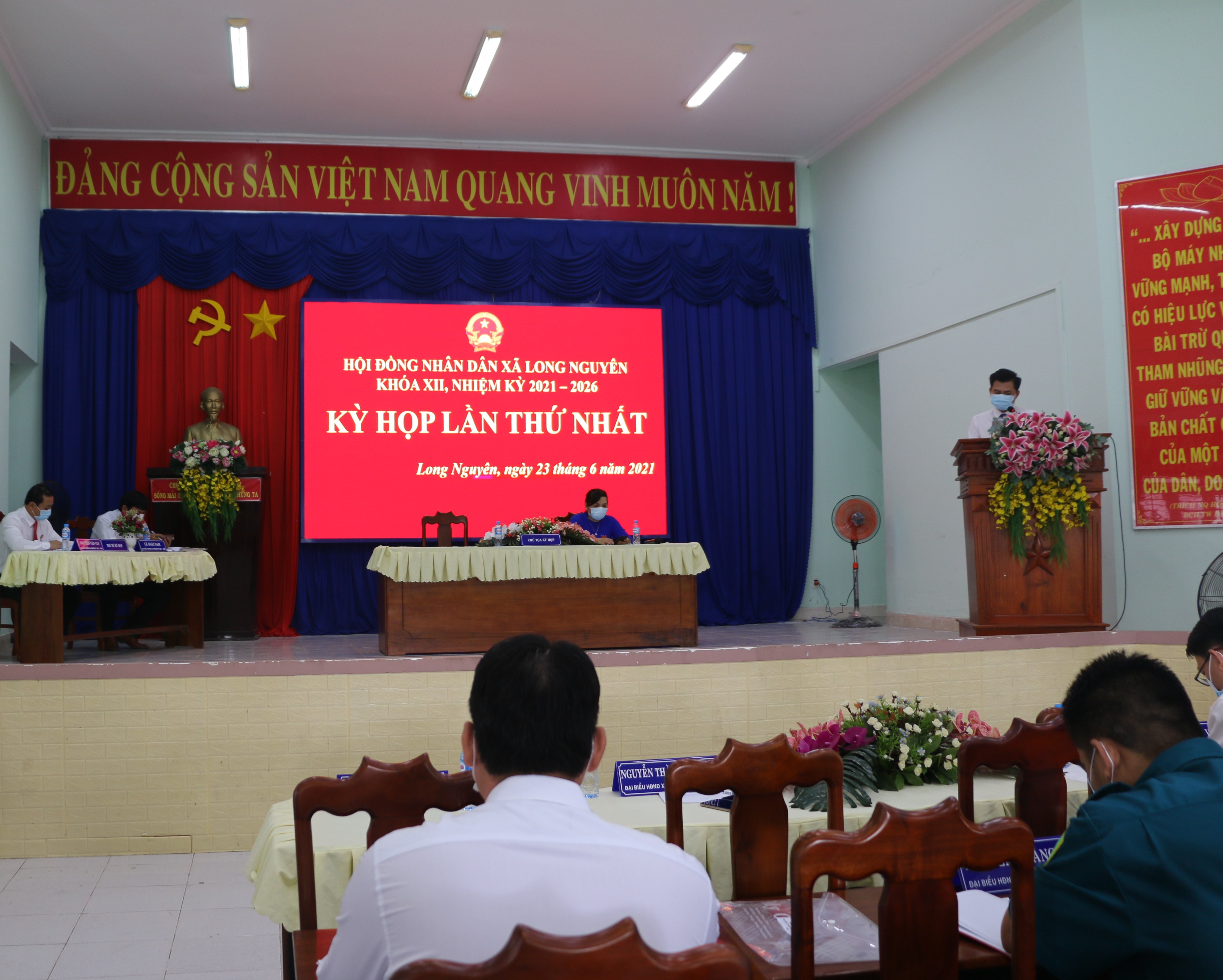 HĐND xã Long Nguyên tổ chức kỳ họp lần thứ nhất HĐND xã khóa XII, nhiệm kỳ 2021-2026
