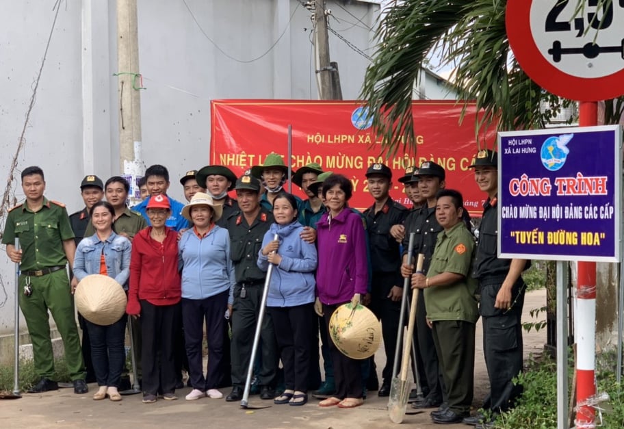 Huyện Bàu Bàng: tuyến đường hoa điểm nhấn tô đẹp vùng quê Nông thôn mới
