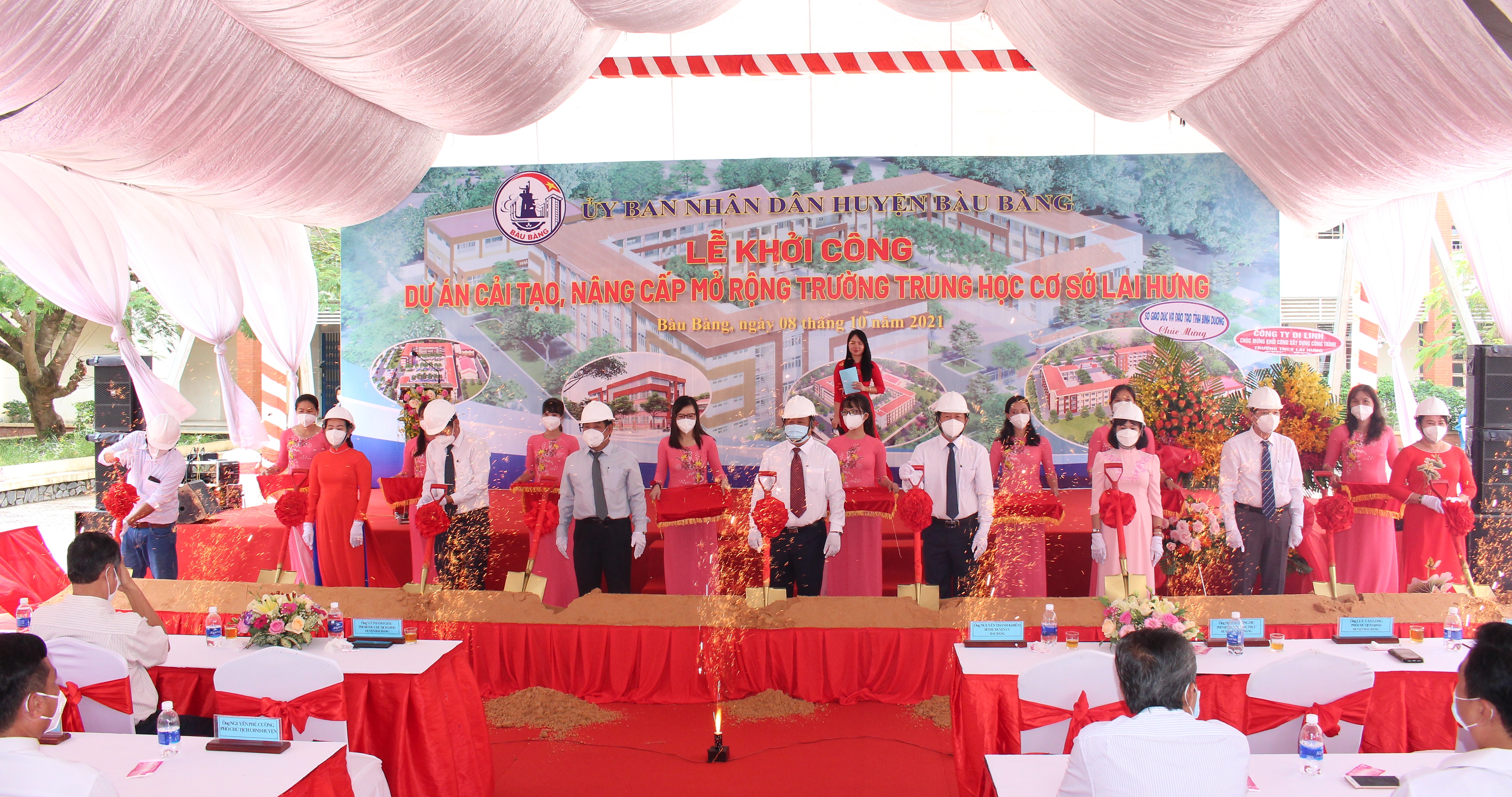 Lễ khởi công cải tạo, nâng cấp, mở rộng Trường THCS Lai Hưng, huyện Bàu Bàng