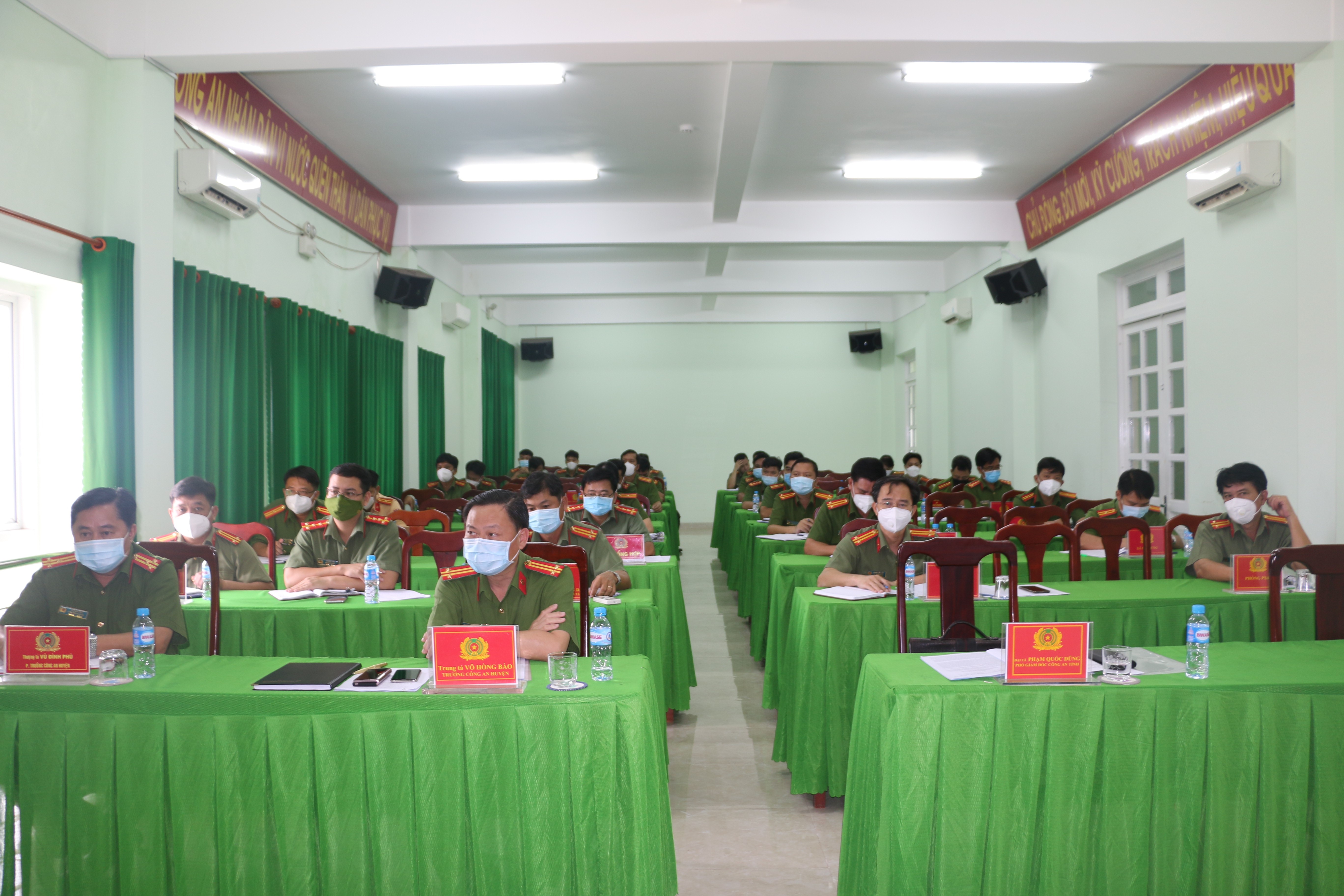 Công an huyện Bàu Bàng tổ chức Hội nghị sơ kết công tác Công an 9 tháng năm 2021
