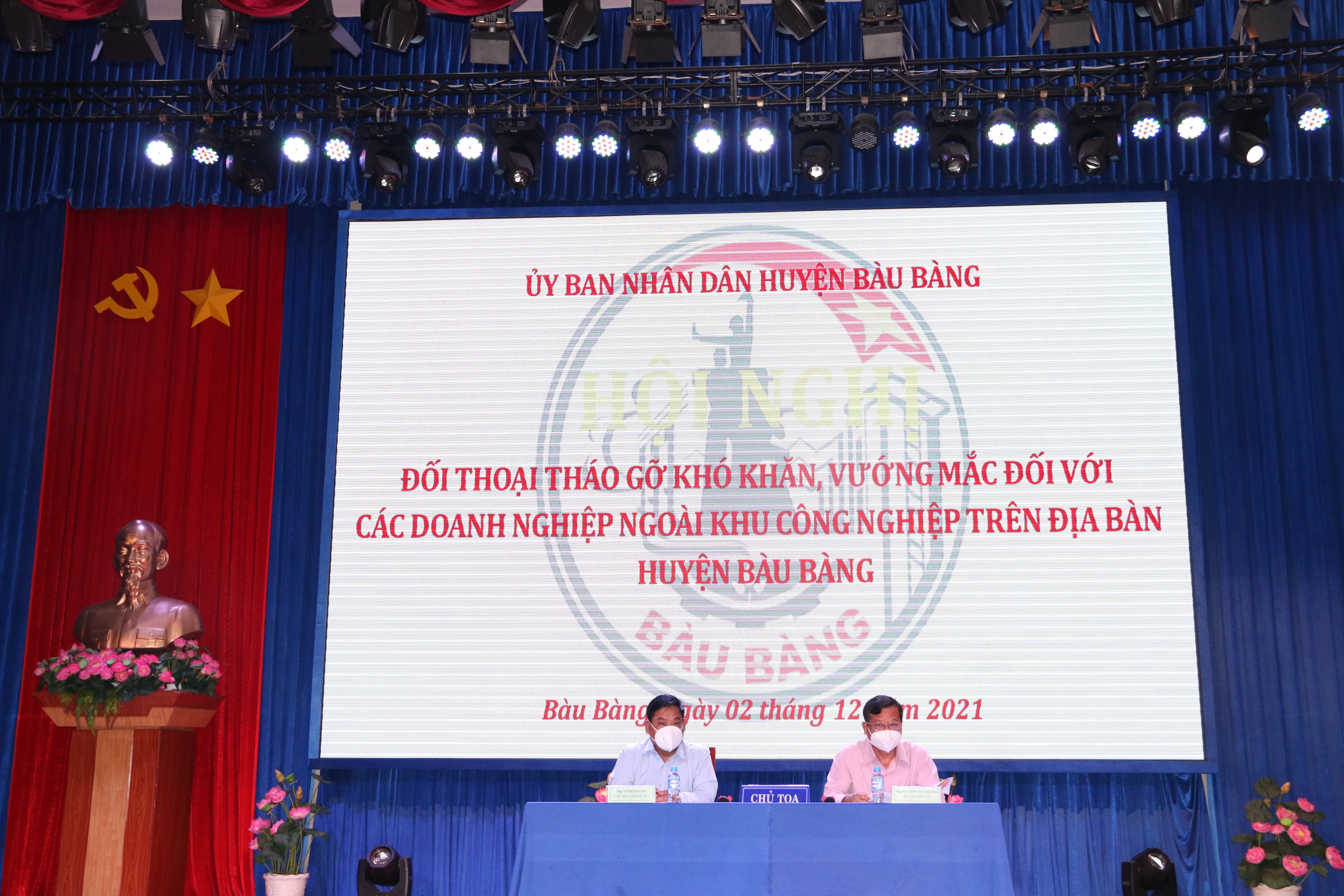 Ủy ban nhân dân huyện Bàu Bàng tổ chức Hội nghị tháo gỡ khó khăn, vướng mắc đối với các doanh nghiệp ngoài khu công nghiệp trên địa bàn huyện Bàu Bàng