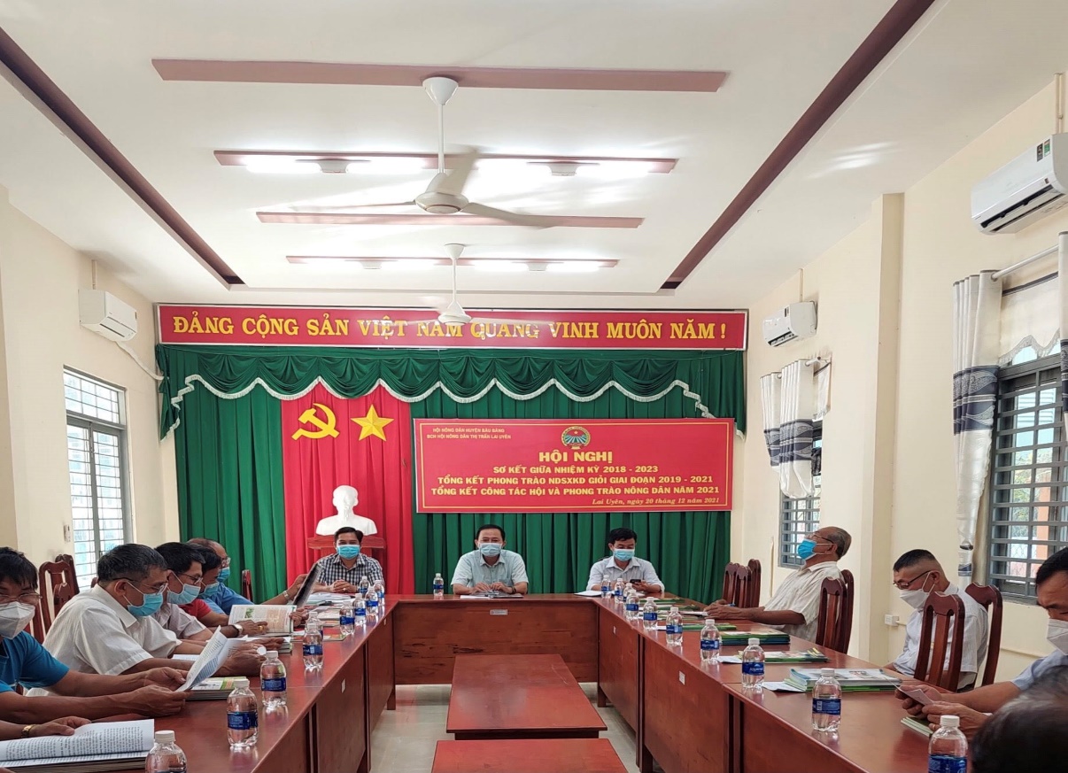Hội Nông dân thị trấn Lai Uyên tổ chức tổng kết công tác hội và phong trào hội năm 2021