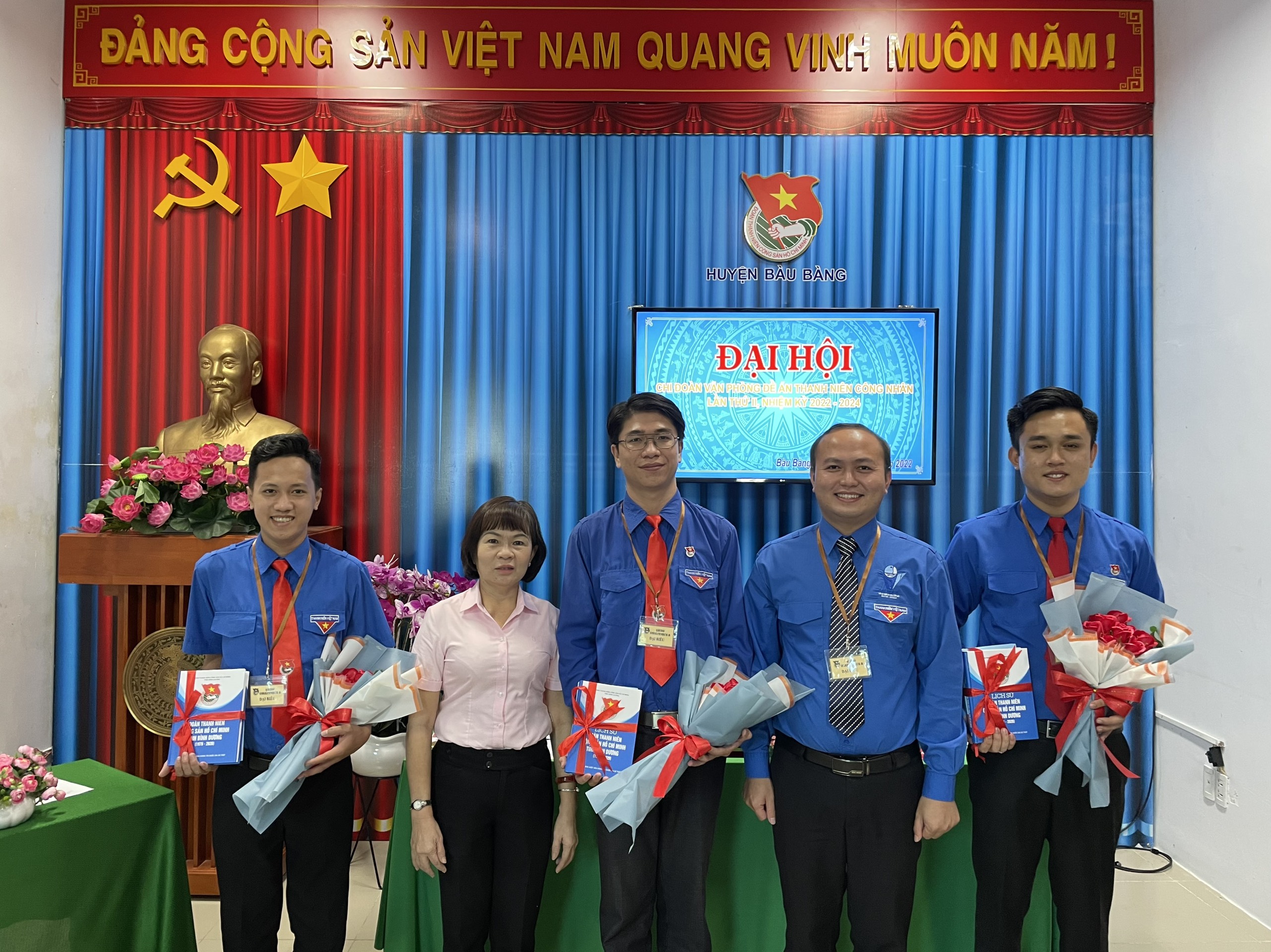 Chi đoàn Văn phòng Đề án Thanh niên Công nhân huyện Bàu Bàng tổ chức Đại hội Chi đoàn lần thứ II, nhiệm kỳ 2022- 2024