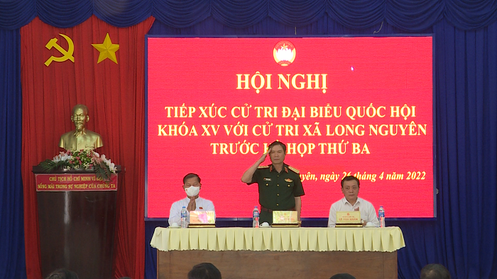 Đoàn ĐBQH tiếp xúc cử tri tại xã Long Nguyên, huyện Bàu Bàng