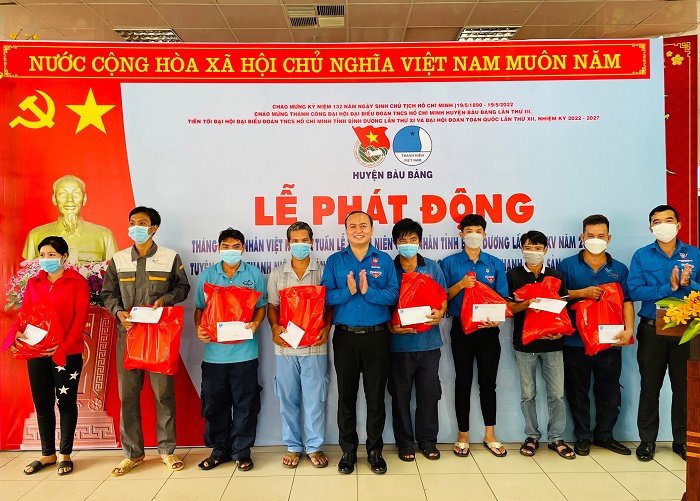 Huyện Đoàn Bàu Bàng tổ chức Lễ phát động Tháng Công nhân Việt Nam và Tuần lễ Thanh niên công nhân tỉnh Bình Dương lần thứ XV năm 2022