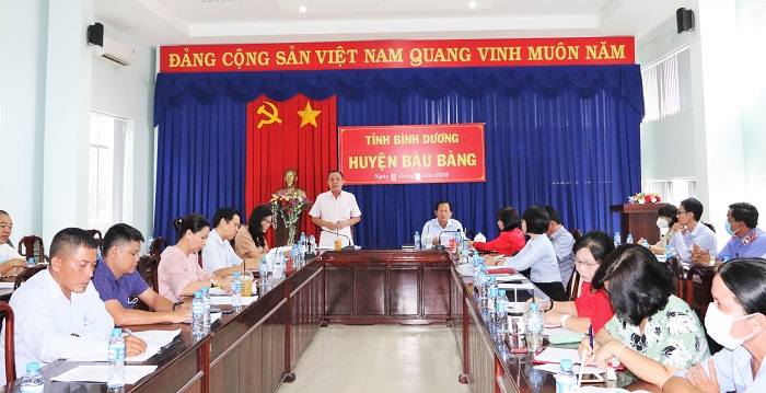 Ban chỉ đạo thực hiện quy chế dân chủ cơ sở tỉnh giám sát tại huyện Bàu Bàng