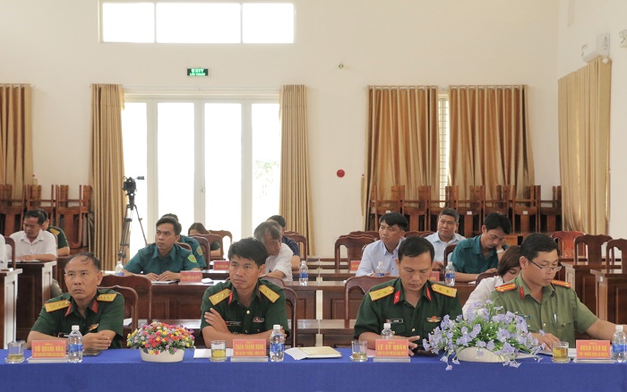 Ban chỉ huy Quân sự huyện Bàu Bàng tổ chức hội nghi quân chính 6 tháng đầu năm 2022