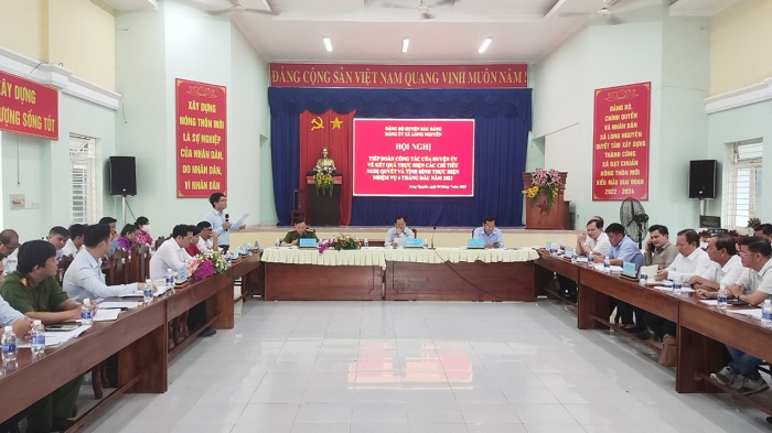 Đoàn lãnh đạo huyện Bàu Bàng thăm và làm việc tại xã Long Nguyên