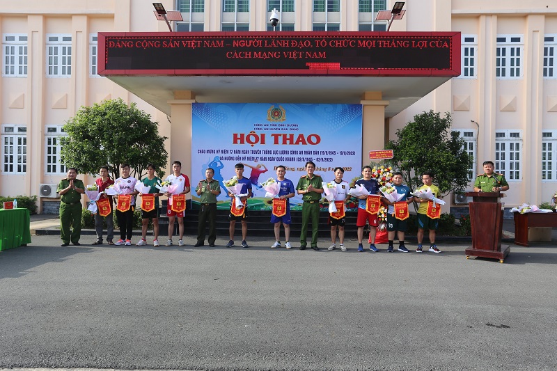 Công an huyện Bàu Bàng tổ chức hội thao chào mừng kỷ niệm 77 ngày truyền thống lực lượng công an nhân dân Việt Nam
