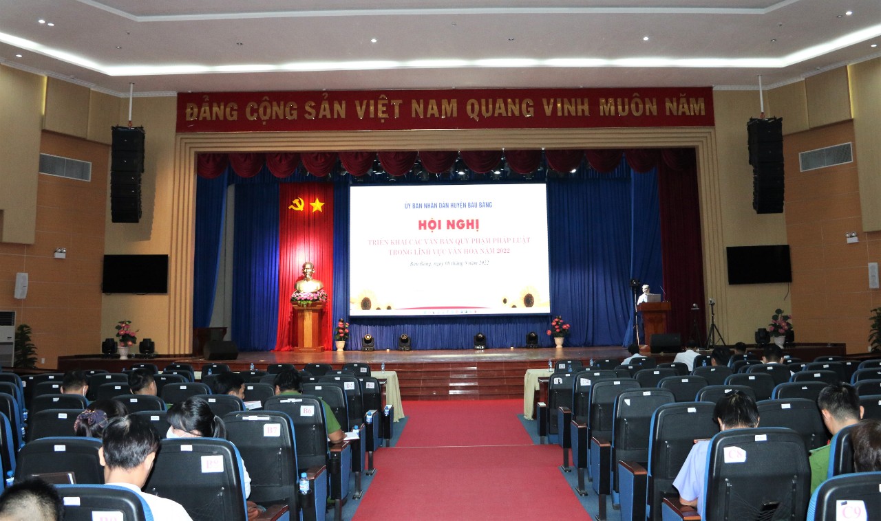 Bàu Bàng tổ chức hội nghị triển khai các văn bản quy phạm pháp luật trong lĩnh vực Văn hóa năm 2022