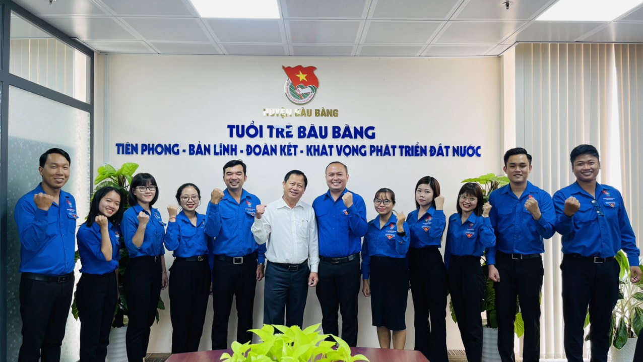 Thường trực Huyện ủy gặp gỡ đoàn đại biểu huyện Bàu Bàng dự Đại hội Đoàn TNCS Hồ Chí Minh tỉnh Bình Dương