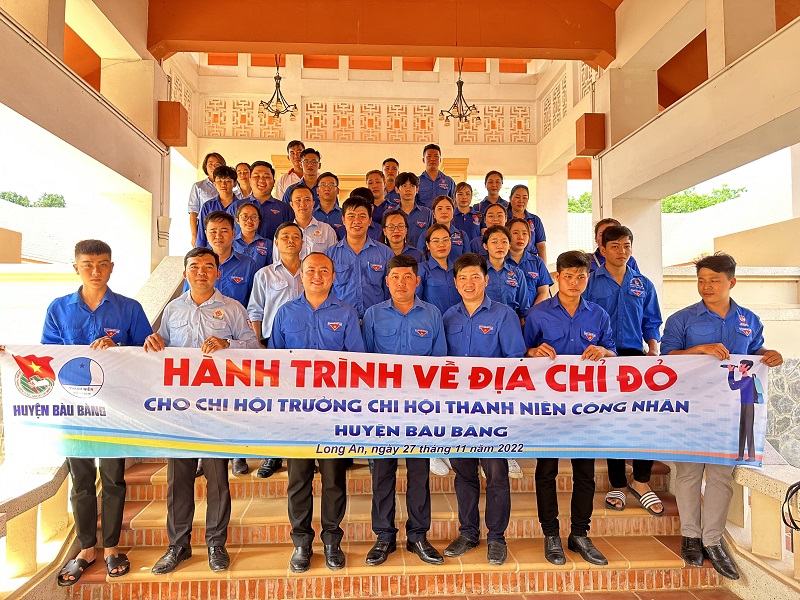“Hành trình về địa chỉ Đỏ” cho Chi hội trưởng Chi hội thanh niên công nhân huyện Bàu Bàng năm 2022.