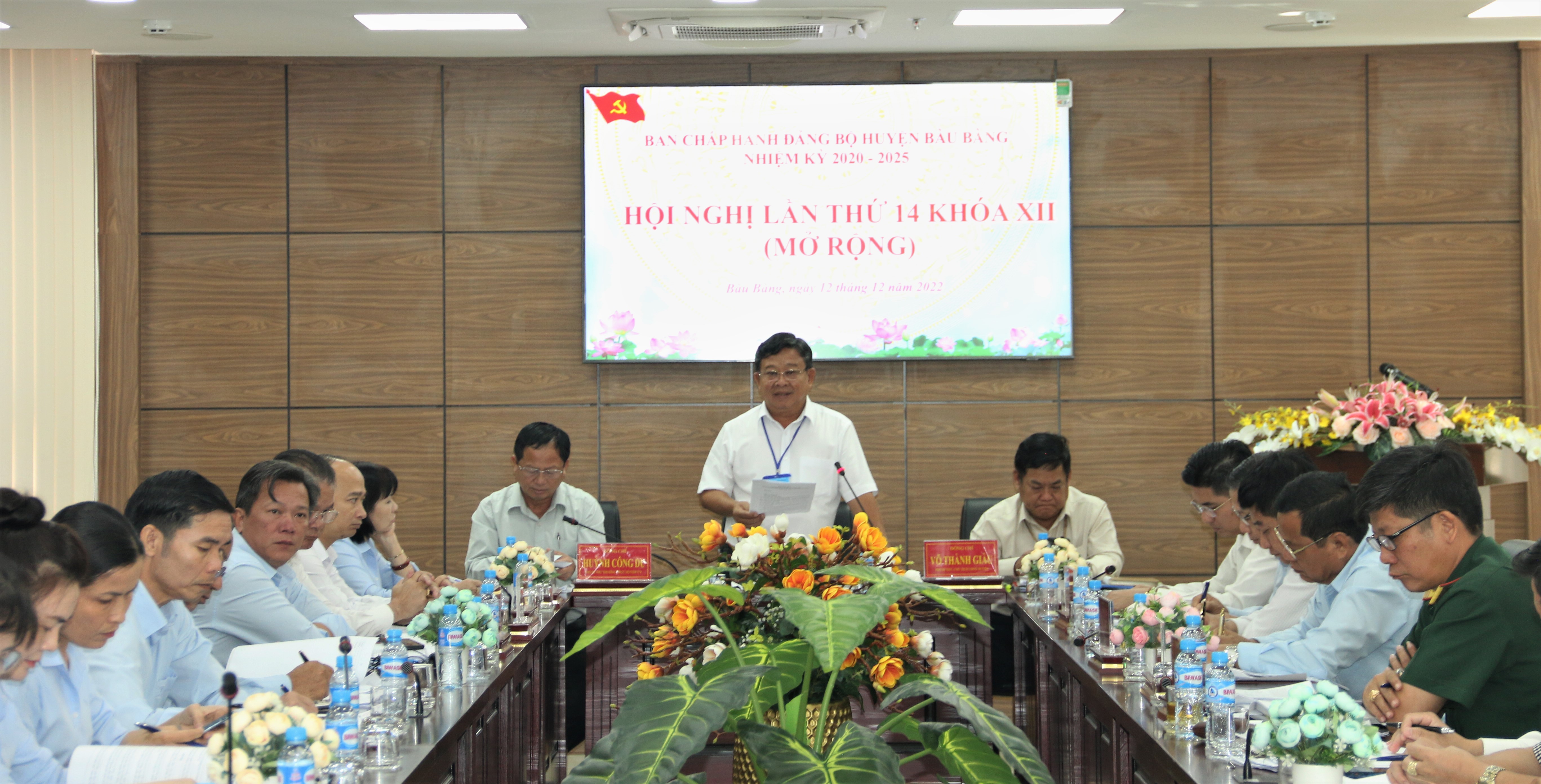 Huyện ủy Bàu Bàng tổ chức Hội nghị Ban chấp hành Đảng bộ lần thứ 14 khóa XII (mở rộng)