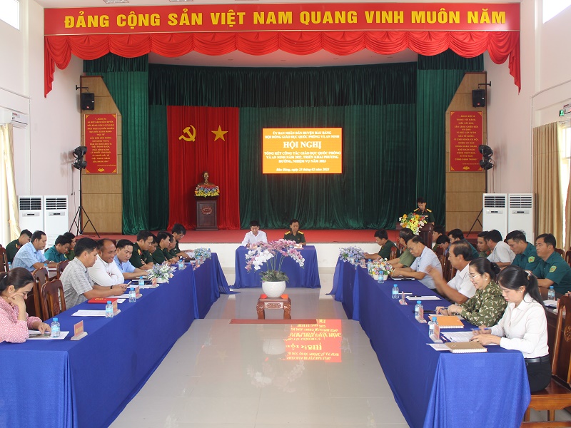 Huyện Bàu Bàng tổng kết công tác giáo dục quốc phòng và an ninh năm 2022, triển khai phương hướng, nhiệm vụ năm 2023.