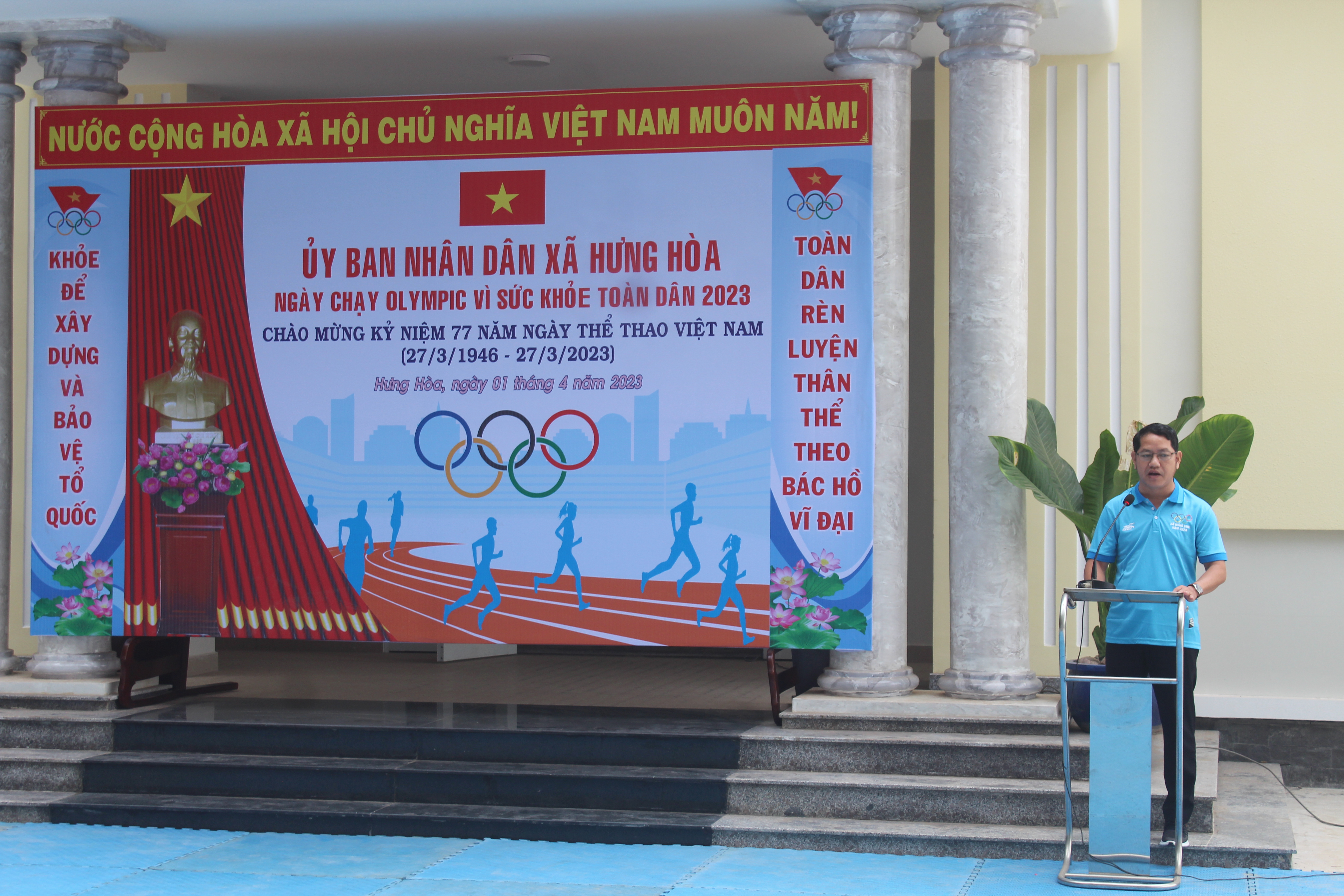 Xã Hưng Hoà: Tổ chức Lễ phát động Ngày chạy Olympic vì sức khoẻ toàn dân năm 2023.