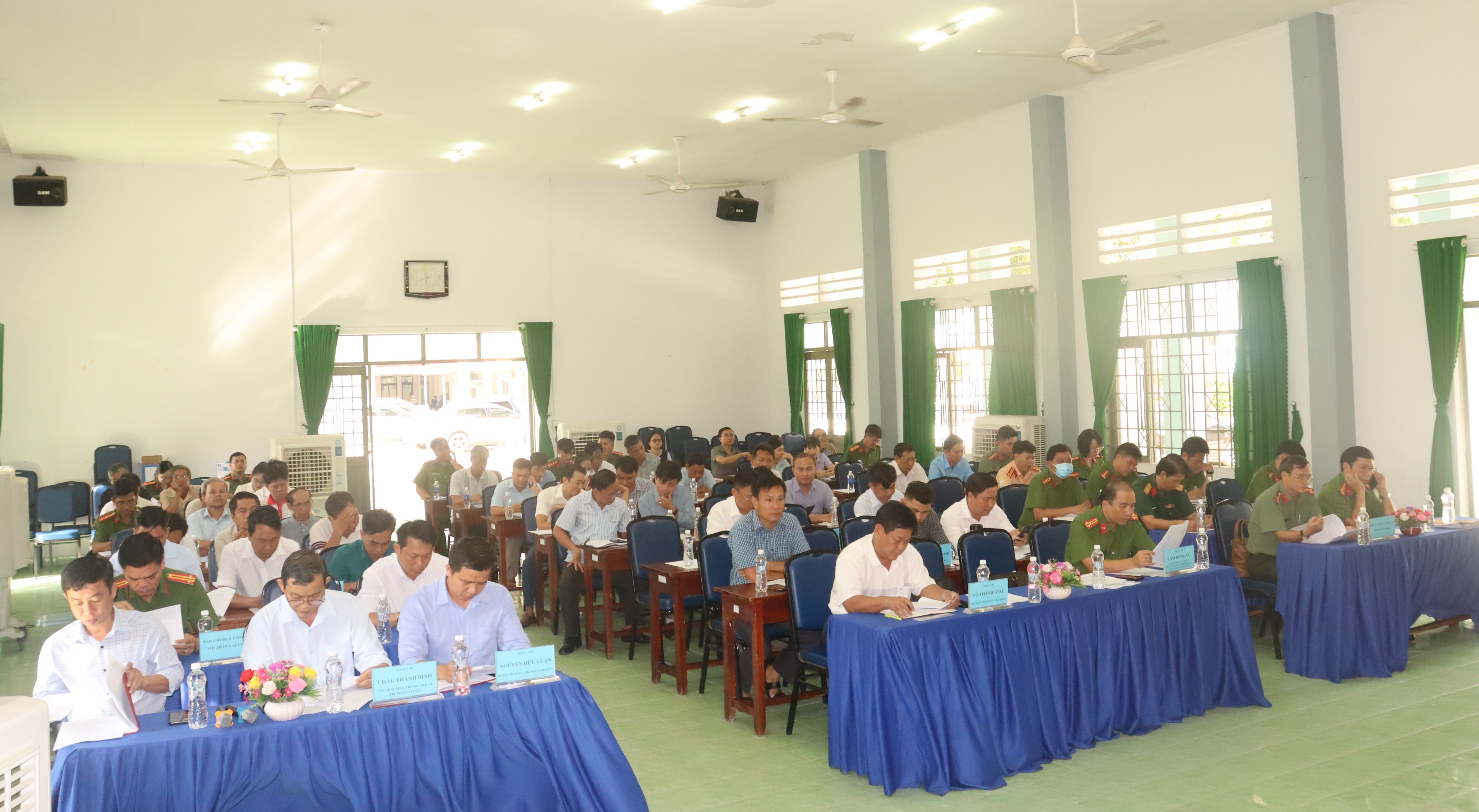 Hội nghị sơ kết giai đoạn 1 thực hiện kế hoạch giải quyết tình hình an ninh trật tự thị trấn Lai Uyên