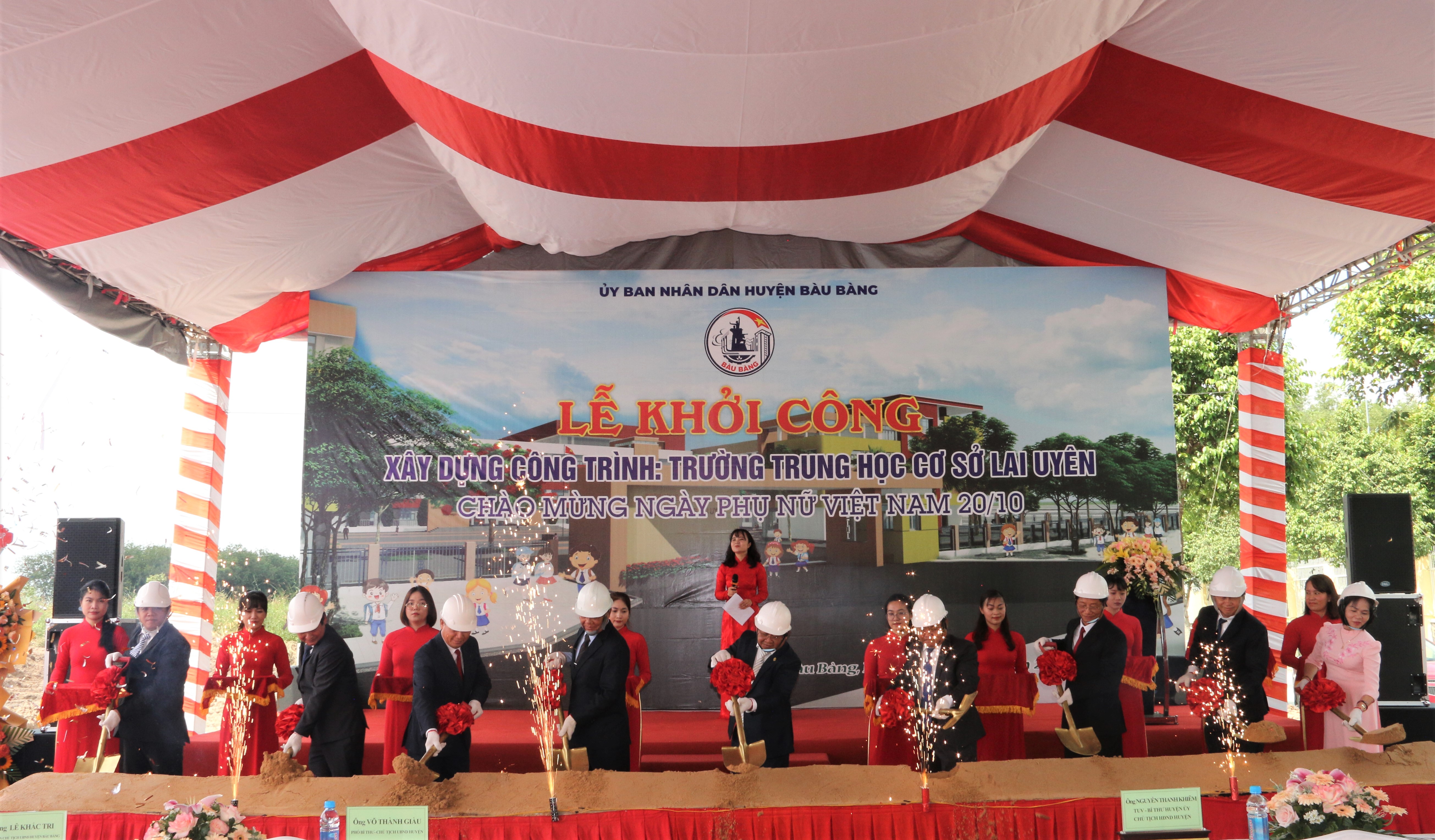 Bàu Bàng khởi công xây dựng Trường trung học cơ sở Lai Uyên