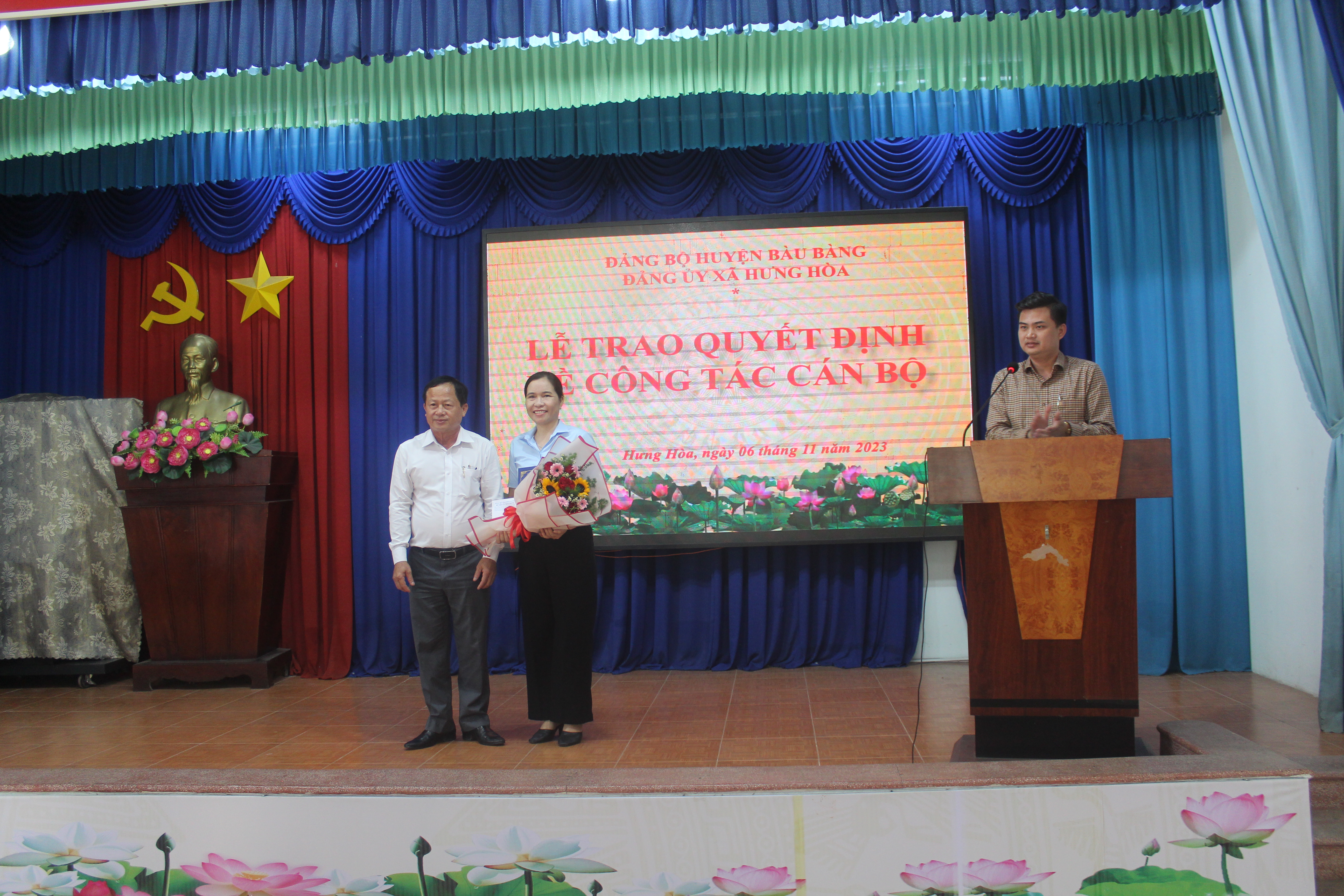 Xã Hưng Hòa: Tổ chức Hội nghị công bố quyết định về công tác cán bộ của UBND huyện Bàu Bàng.