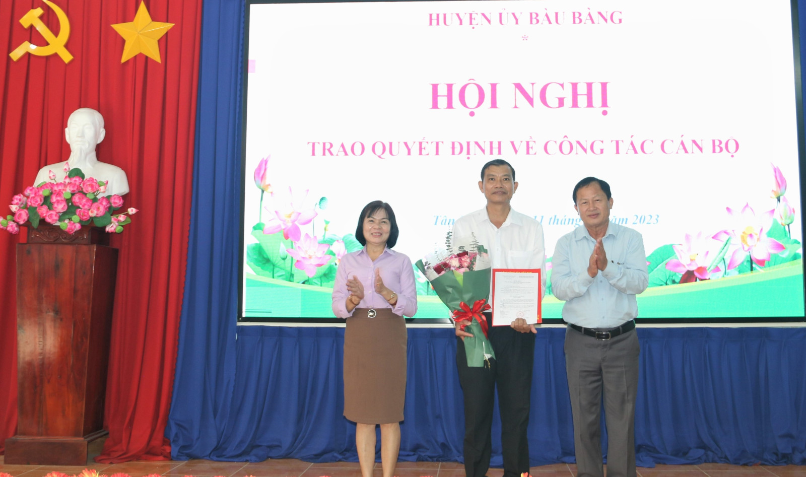 Huyện Bàu Bàng:Hội nghị công bố quyết định về công tác cán bộ
