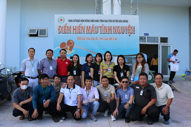 Công đoàn Công ty TNHH sản xuất Găng tay Y tế Việt (KCN Bàu Bàng) tham gia hiến máu tình nguyện
