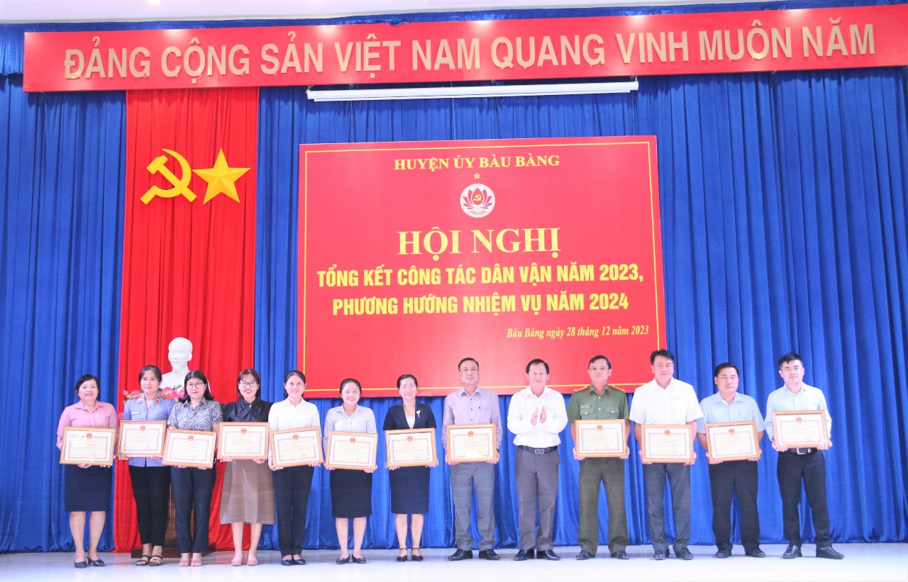 Công tác dân vận tại huyện Bàu Bàng tiếp tục có sự chuyển biến tích cực