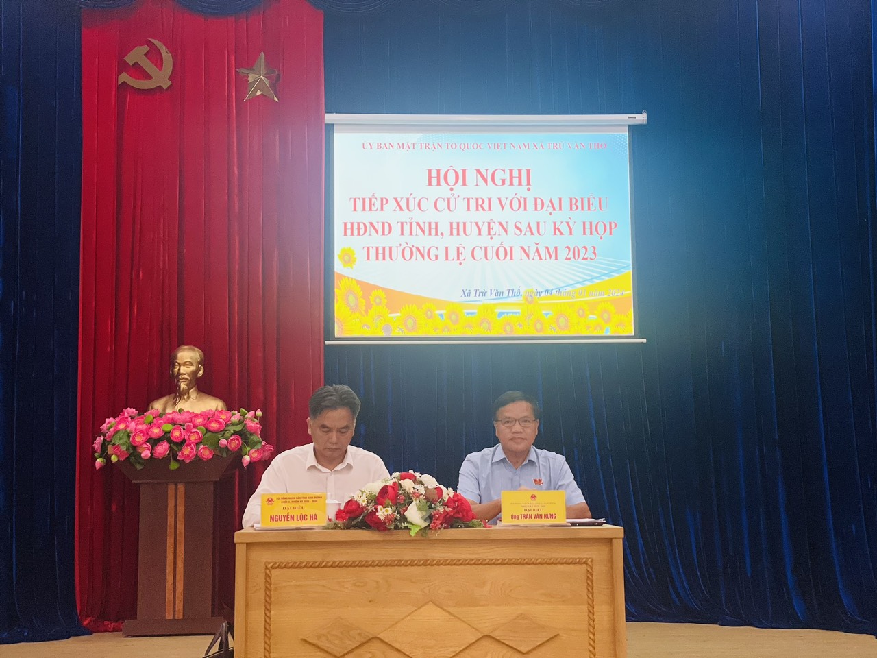 Xã Trừ Văn Thố tổ chức tiếp xúc cử tri với Đại biểu HĐND tỉnh, huyện sau kỳ họp thường lệ cuối năm 2023