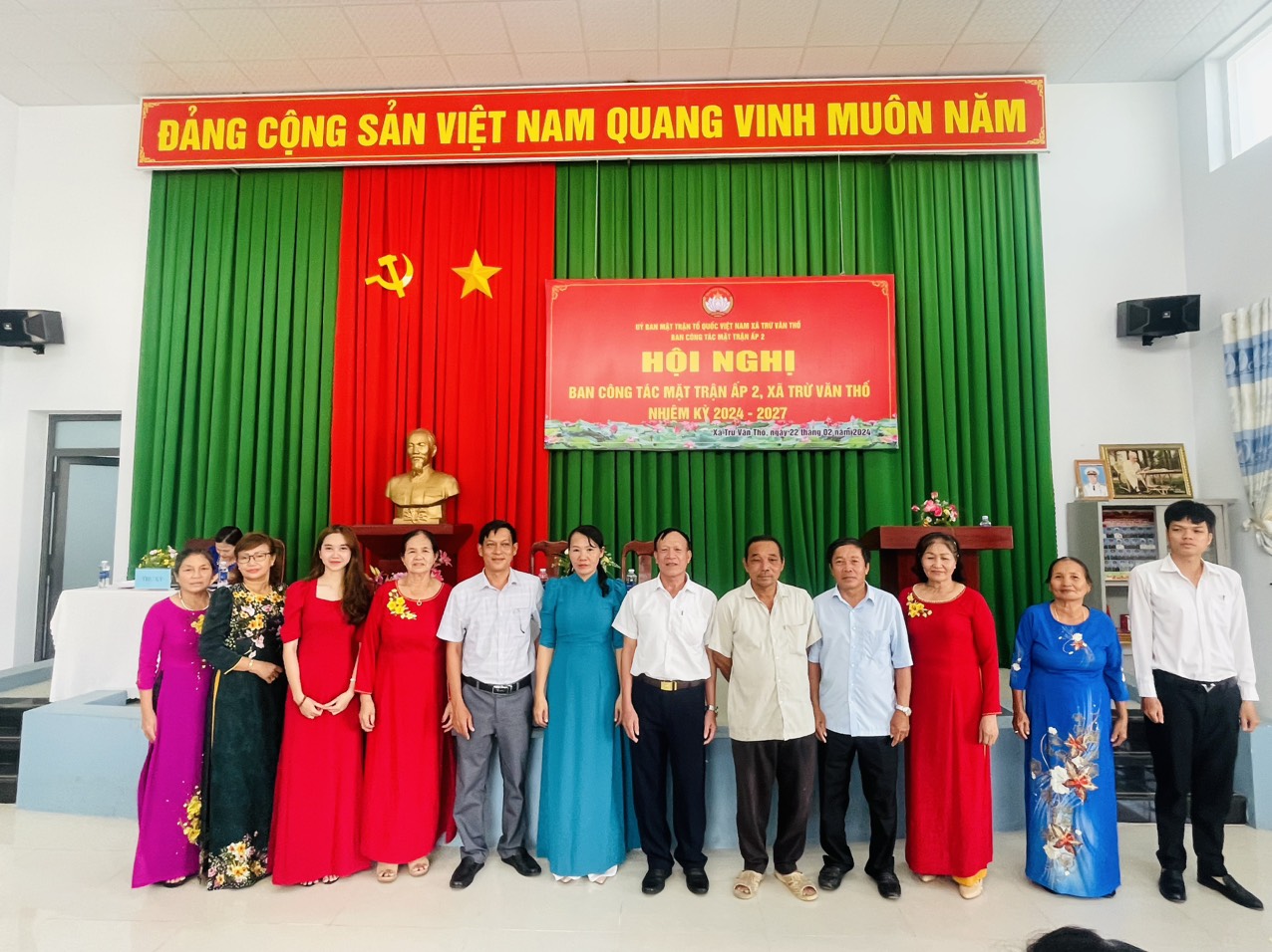 Uỷ ban Mặt trận Tổ Quốc Việt Nam xã Trừ Văn Thố tổ chức điểm Hội nghị Ban công tác Mặt trận ấp 2 nhiệm kỳ 2024 – 2027.