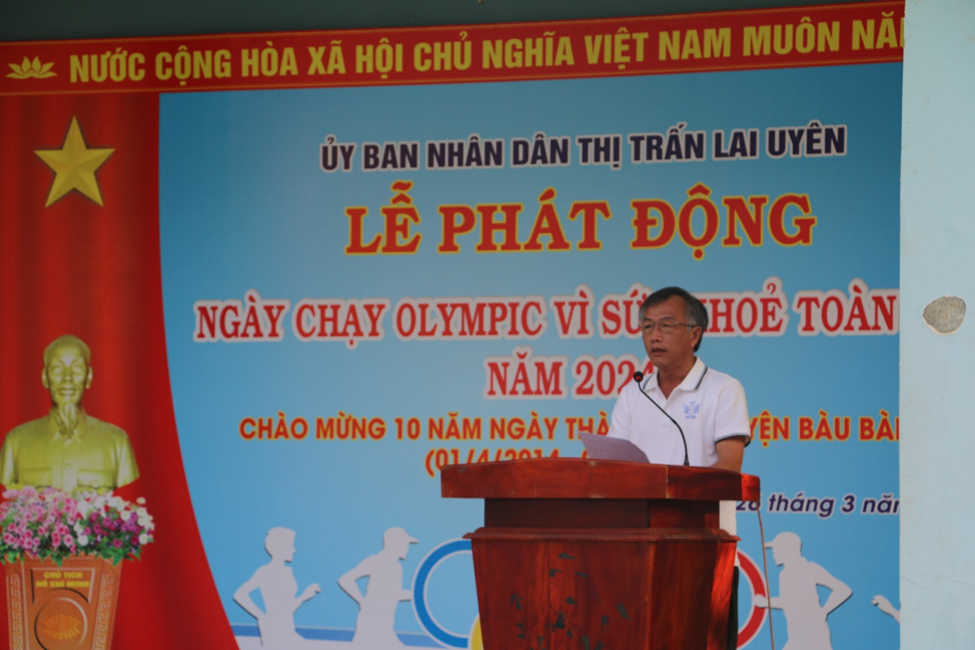Thị trấn Lai Uyên phát động Ngày chạy Olympic vì sức khỏe toàn dân năm 2024