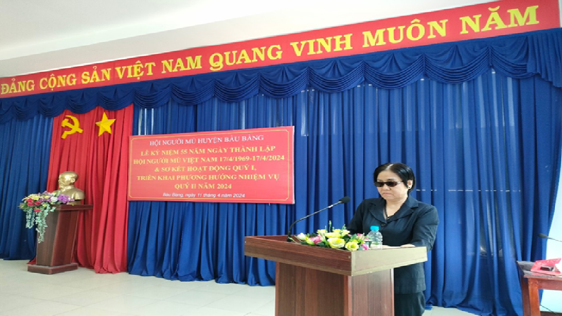 Hội người mù huyện Bàu Bàng tổ chức Lễ kỷ niệm 55 năm ngày thành lập Hội Người mù Việt Nam 17/4/1969 – 17/4/2024
