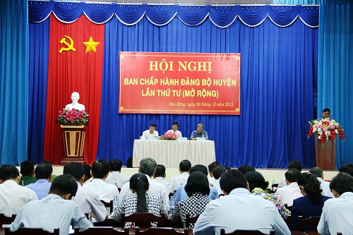 Hội nghị Ban chấp hành Đảng bộ huyện Bàu Bàng lần thứ 4 (mở rộng)