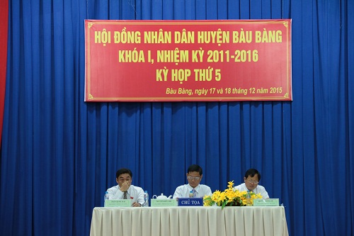 Phiên Bế mạc kỳ họp HĐND huyện Bàu Bàng lần thứ 5, khóa I, nhiệm kỳ 2011-2016