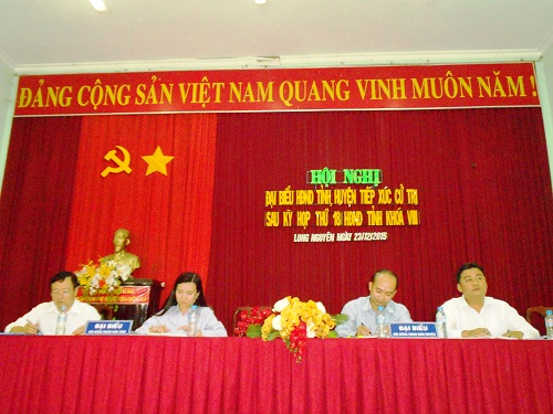Đại biểu HĐND tỉnh, huyện tiếp xúc cử tri xã Long Nguyên, Bàu Bàng