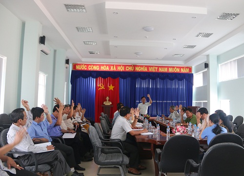 UBND huyện Bàu Bàng tổ chức họp UBND huyện mở rộng giới thiệu đại biểu Hội động nhân dân tỉnh và huyện nhiệm kỳ 2016-2021
