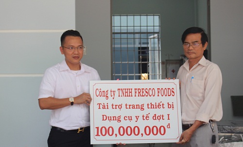 Công ty TNHH Fresco Foods, TP.Hồ Chí Minh tài trợ dụng cụ y tế đợt I cho ngành y tế huyện Bàu Bàng