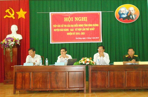 Đại biểu HĐND tỉnh, huyện tiếp xúc cử tri ở xã Tân Hưng
