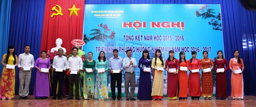 Huyện Bàu Bàng tổng kết năm học 2015 – 2016 triển khai phương hướng nhiệm vụ năm học 2016 – 2017