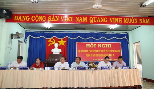 Đại biểu HĐND tỉnh và huyện Bàu Bàng tiếp xúc cử tri xã Trừ Văn Thô trước kỳ họp thứ 3, nhiệm kỳ 2016-2021
