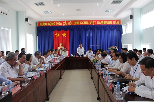 Đoàn lãnh đạo Tỉnh ủy, UBND tỉnh làm việc với huyện Bàu Bàng