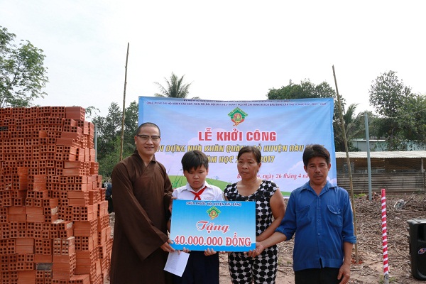 Hội đồng đội huyện Bàu Bàng tổ chức Lễ khởi công xây dựng ngôi nhà khăn quàng đỏ