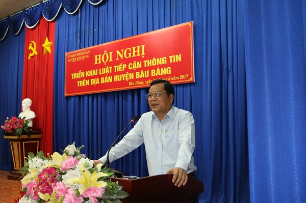 Huyện Bàu Bàng tổ chức Hội nghị triển khai Luật Tiếp cận thông tin